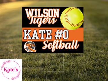 Wilson Tigers Softball Yard Sign